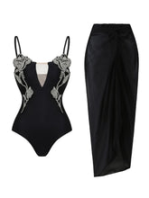 Rhinestone Rose One-Piece Swimsuit