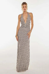 Camoni Polka Dot Diary Maxi Dress