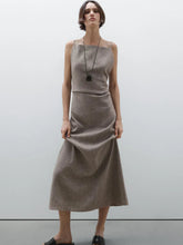 Linen-Blend Flowing Maxi Dress