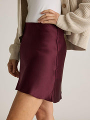 Burgundy Mini Skort & Cable Knit Sweater Set