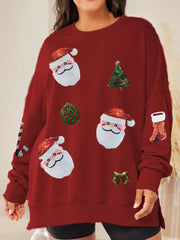 Sequin Animal Loose-Fit Sweatshirt