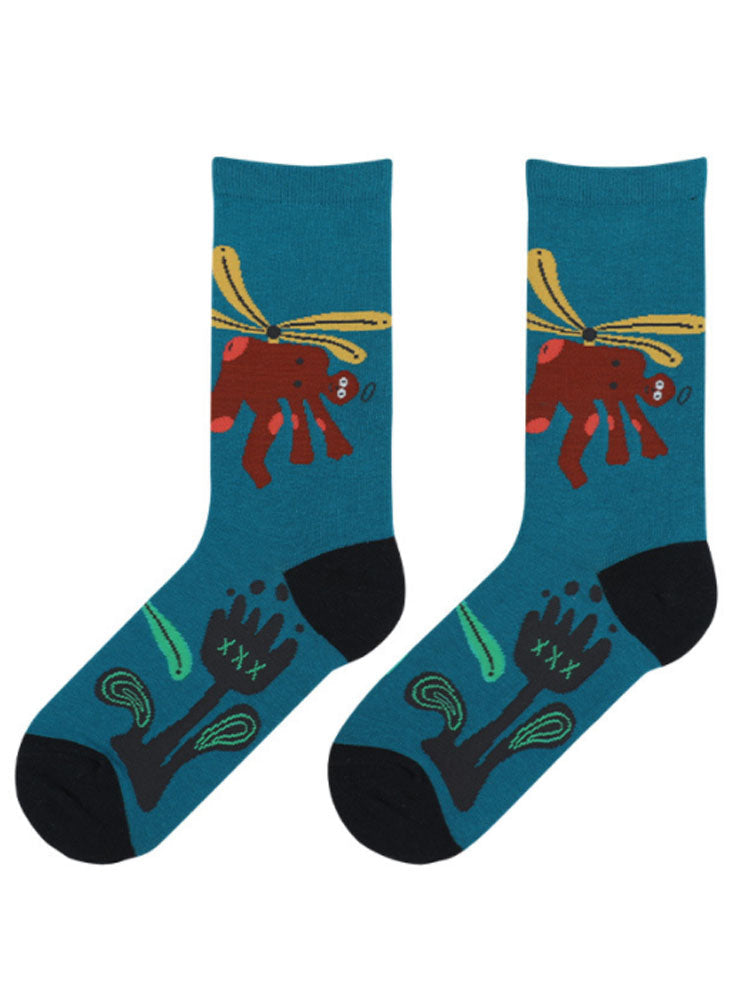 Cartoon Character Pattern Cotton Socks