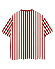 Red Sardine Print Short Sleeve T-Shirt