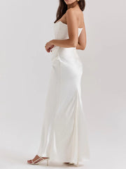 Ivory Strapless Corset Dress