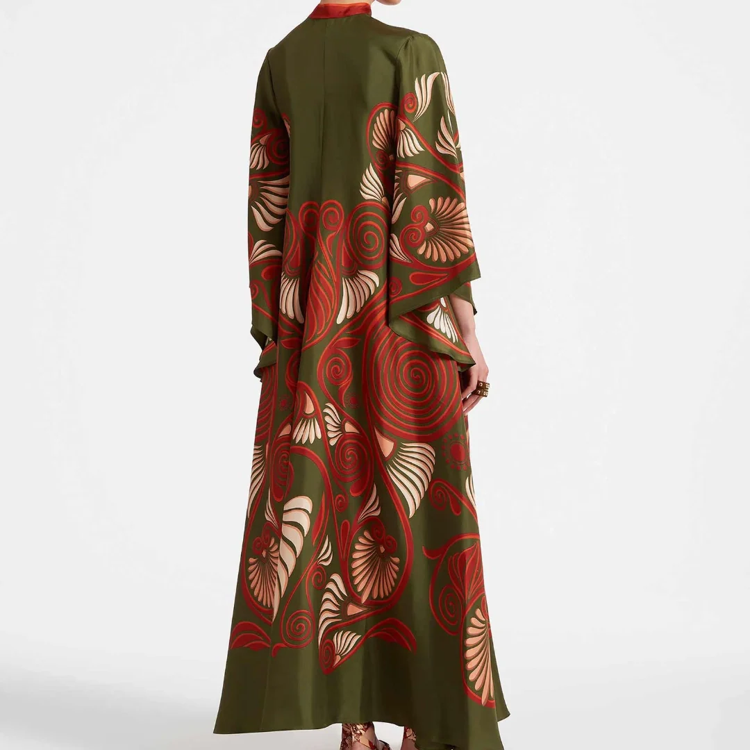 Magnifico Printed Maxi Dress - Dark Green
