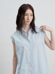 Chic Long Sleeveless Shirt