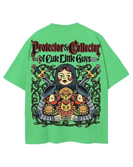 Cute Little Guys Print Short Sleeve T-Shirt