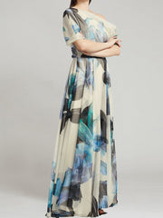 Lolita Swing Skirt Print Maxi Dress