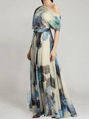 Lolita Swing Skirt Print Maxi Dress