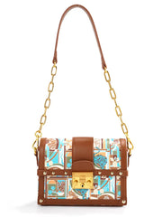 Animal Print Chain Crossbody Bag