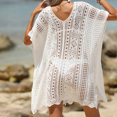 Cutout Texture Sun Protection Beach Cover-Up Clothes