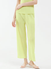 Women's Casual Wide-Leg Pleated Pants