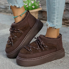 Autumn and Winter Thick-soled Cross-tie Snow Boots
