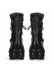 retro platform men's and women's cool heavy metal motorcycle style Spanish trend punk knight Boots