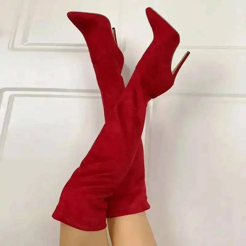 Sexy High Heel Suede Pointy Boots