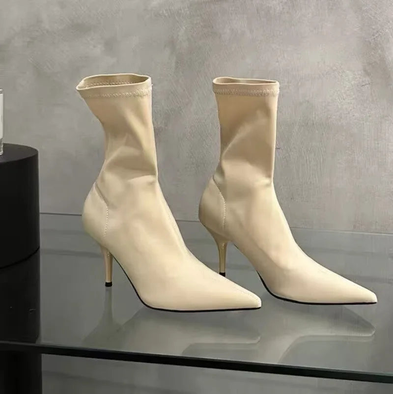 Autumn High Heel Ankle Boots