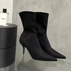Autumn High Heel Ankle Boots