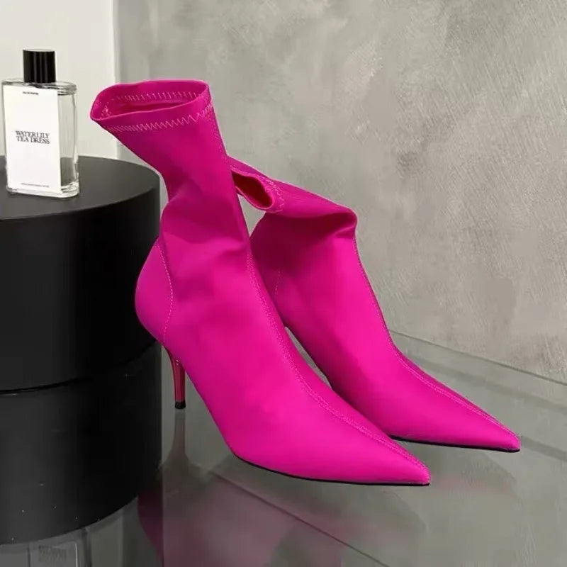Autumn High Heel Ankle Boots