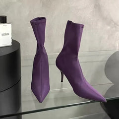 Autumn High Heel Ankle Boots