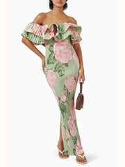 Premiere Pleated One-shoulder Gown