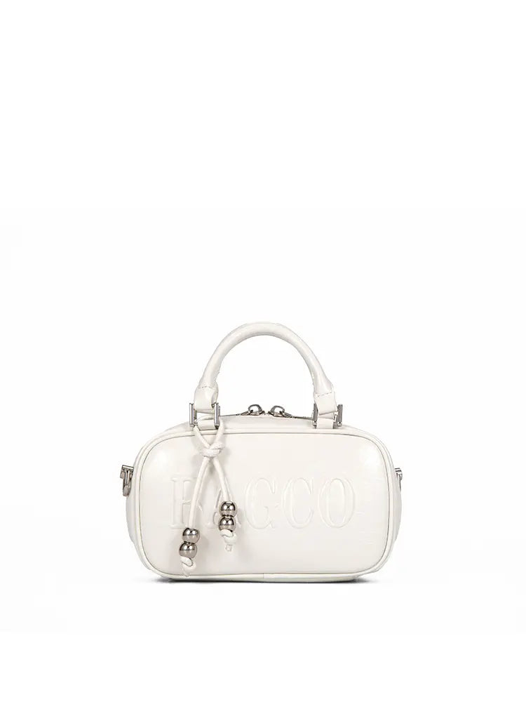 Spring Summer Boston Style Bowling Crossbody Bag