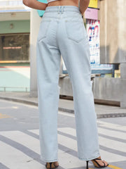 Light Wash Vintage Distressed Denim Pants
