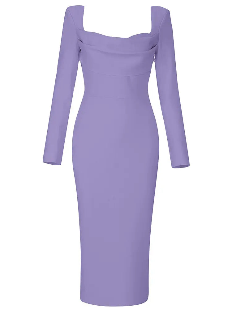 Bandage Square Neck Dress