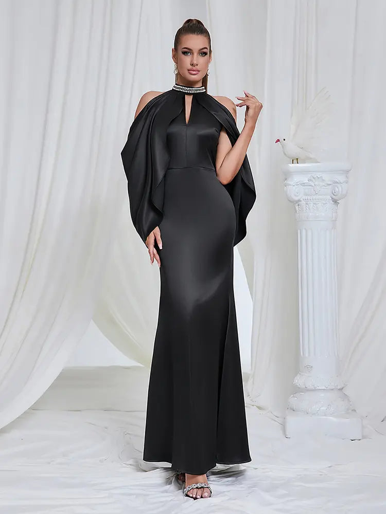 Off-Shoulder Hollow Neck Dress