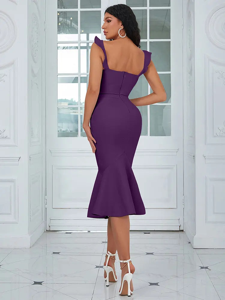 Strap Ruffle Hem Dress