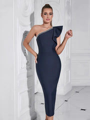 One-Shoulder Bodycon Evening Dress