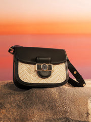 Colorblock Saddle Crossbody Bag