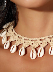 Shell Crochet Choker Necklace