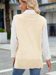 V-Neck Slim Knit Vest
