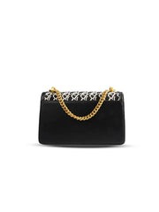 Jacquard Stitch Detail Backpack Crossbody Bag