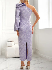 Fashionable Strapless  Long Sleeve Dress