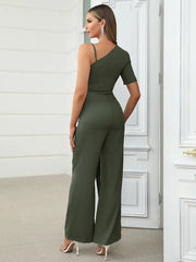 Strapless Backless Wide-Leg Jumpsuit