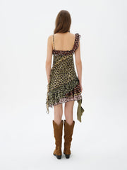 Ruffled Polka Dots Mini Dress