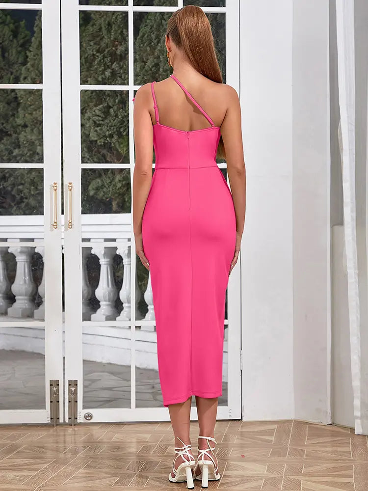 One-Shoulder Sleeveless Dress