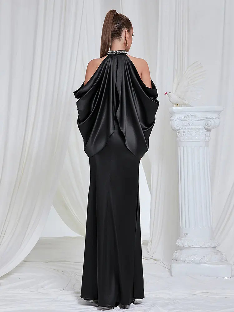 Off-Shoulder Hollow Neck Dress