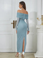 One-Shoulder Mesh Dress