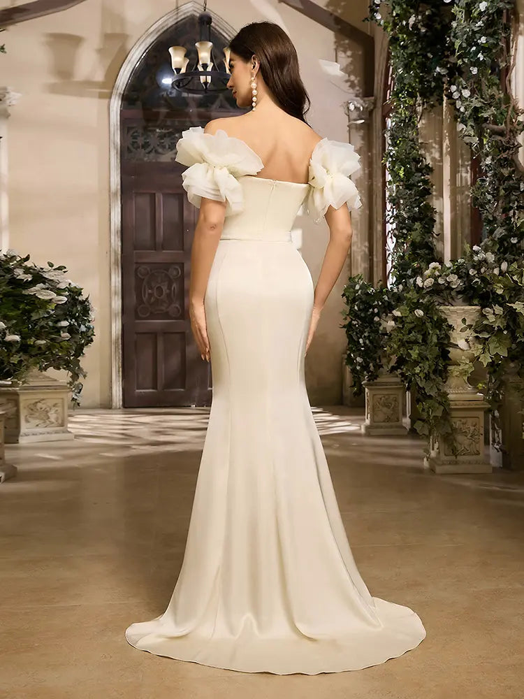 Strapless Mesh Back Dress