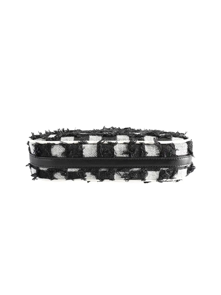 Checkerboard Chain Top Handle Shoulder Bag