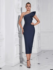 One-Shoulder Bodycon Evening Dress