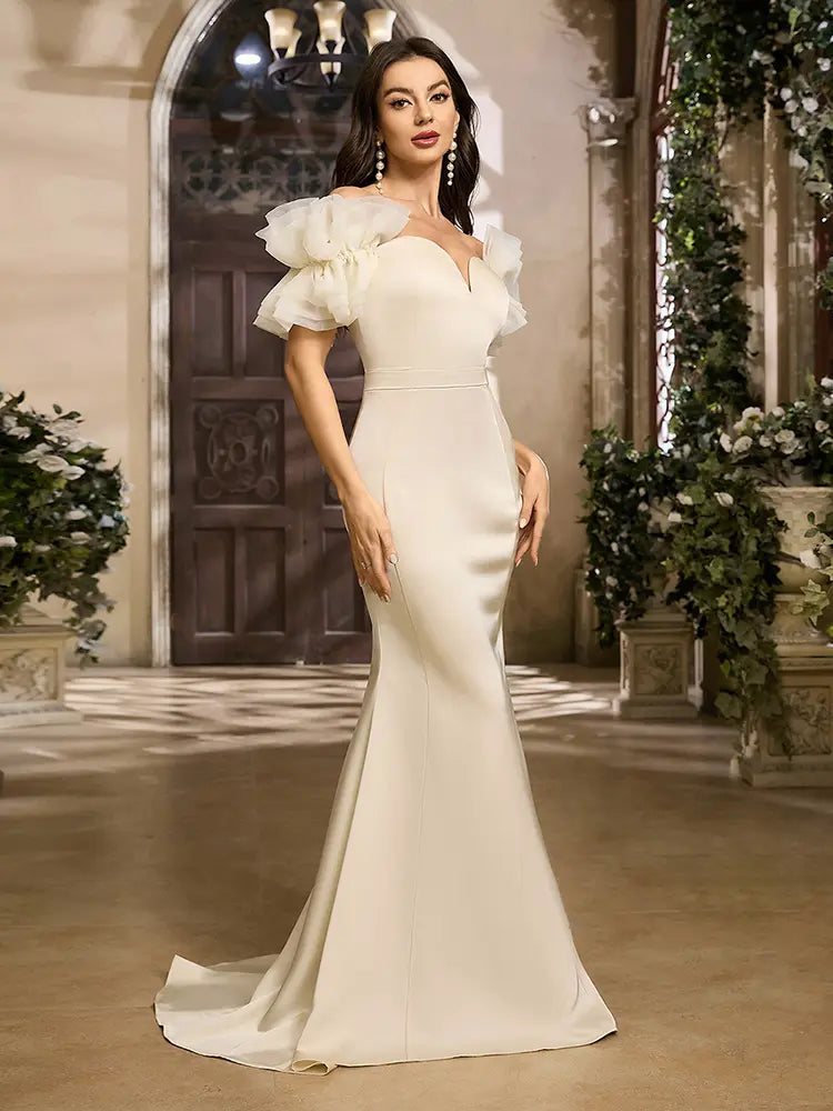 Strapless Mesh Back Dress
