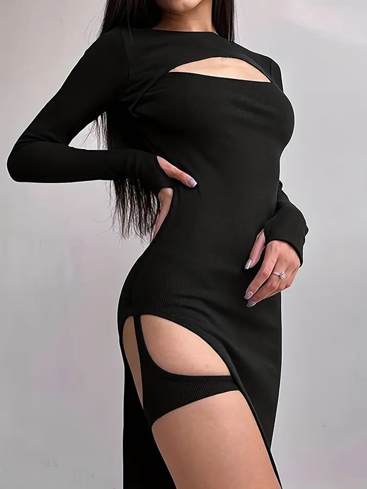 Strapless Long Sleeve Bodycon Dress