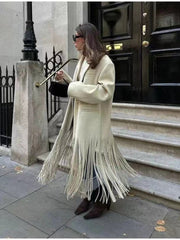 Tassel Mid-Length Trench Coat