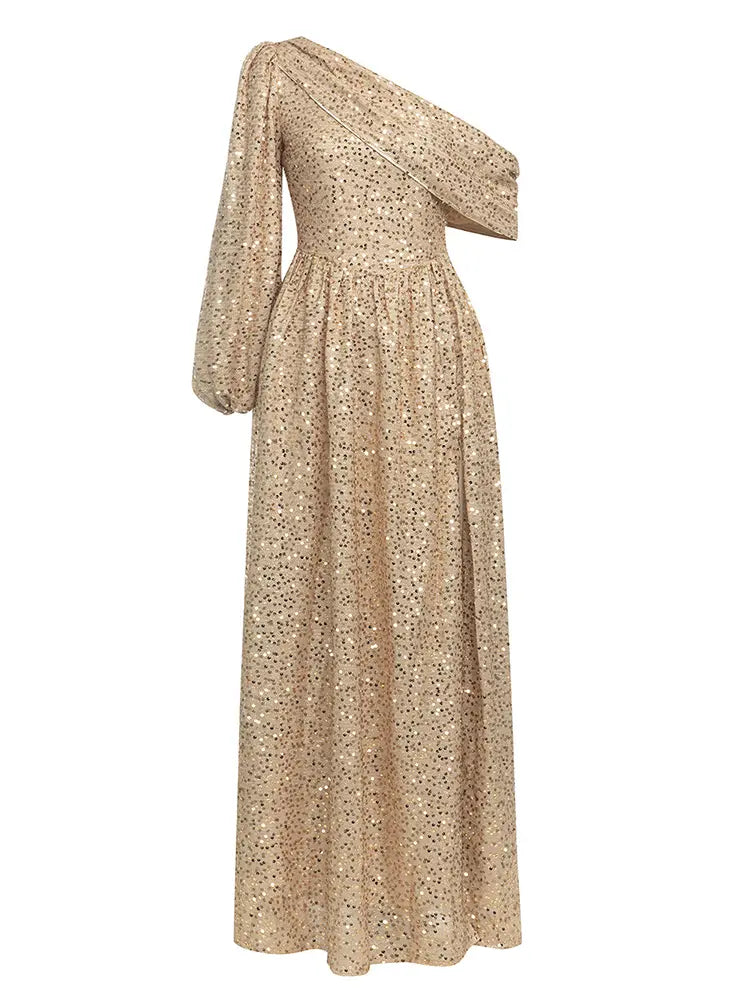 One-Shoulder Sequin Dress