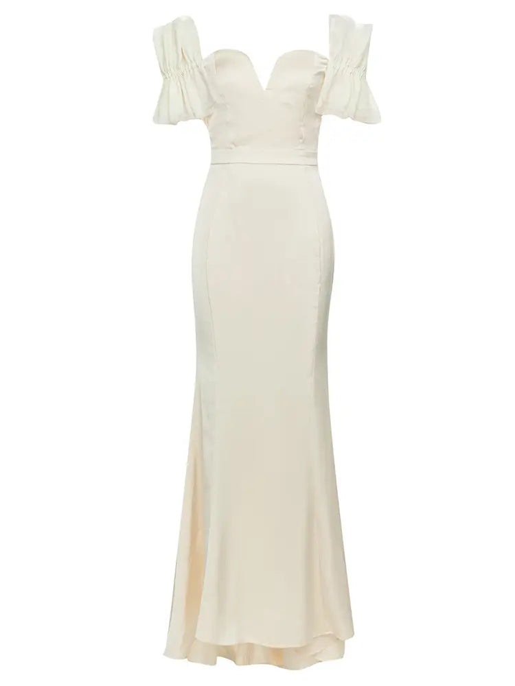 Strapless Mesh Back Dress