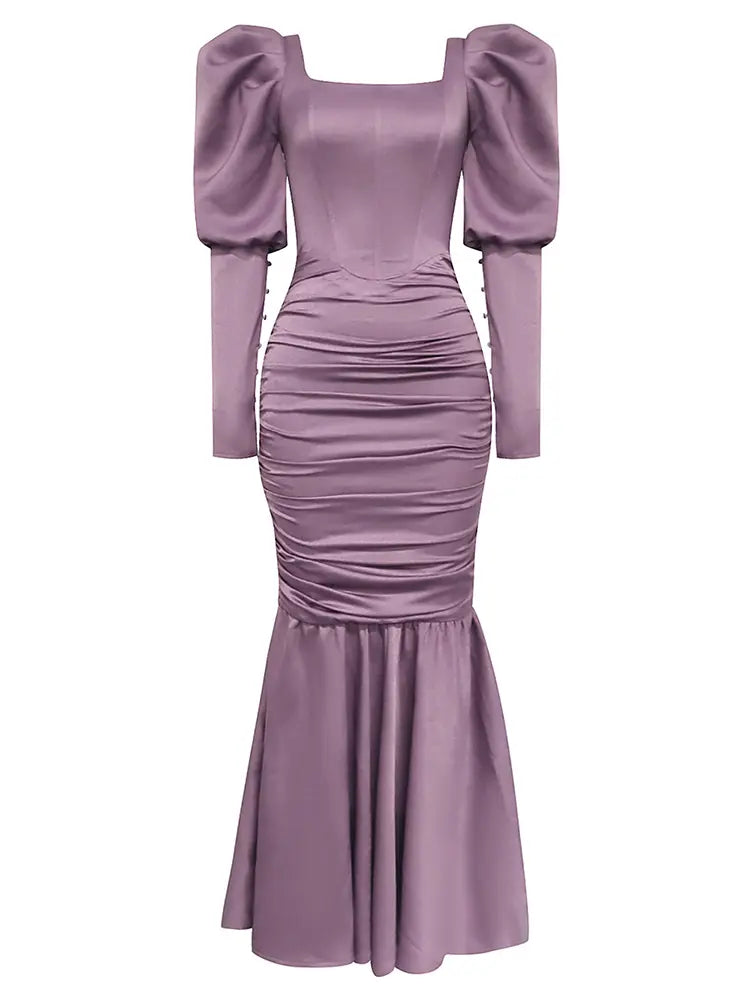 Strapless Ruffle Ruched Dress