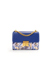 Unique Pattern Brown Top Handle Shoulder Bag
